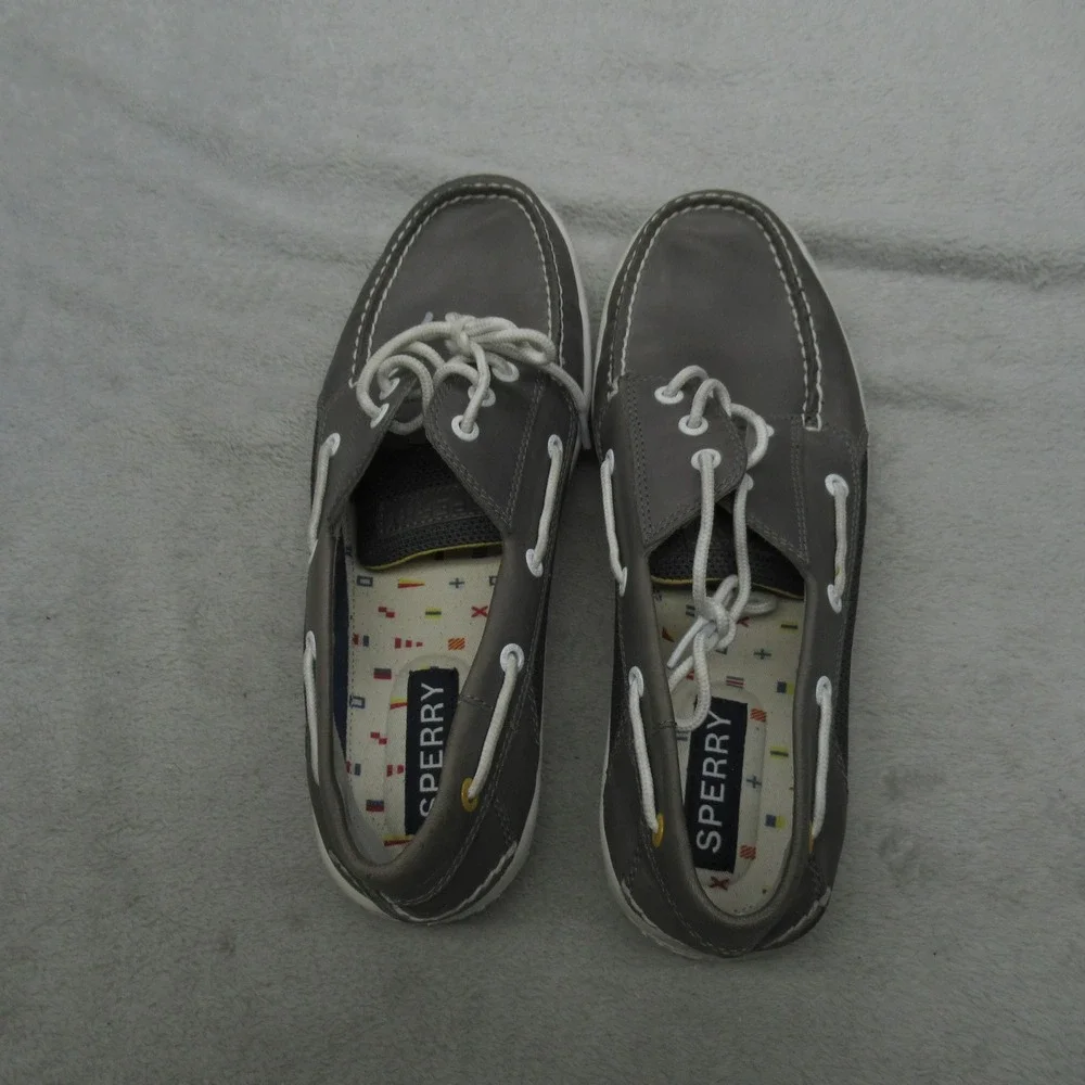 Sperry‎ Men 11 Boat Shoes Gray Top Sider Suede Classic Nautical Casual Outdoor